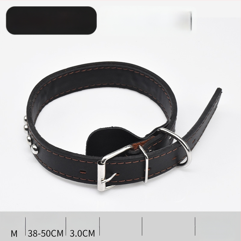 Karvės odos šunų pavadėlis vidutinio ir didelio dydžio šunims, tinkamas Auksiniam retriveriui ir Vokiečių aviganiui