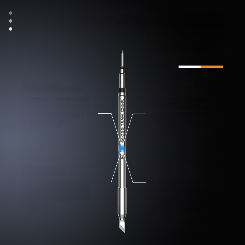 OSS TEAM C245 pastovios temperatūros litavimo stotis, universalus litavimo antgalis, integruota litavimo galvutė, tiesus ir kampinis antgalis