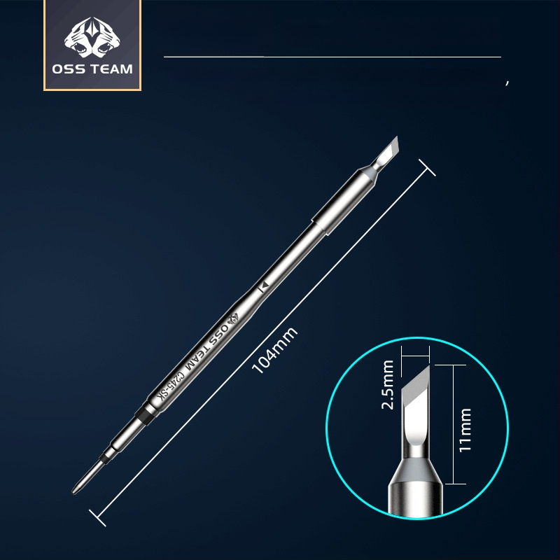 OSS TEAM C245 pastovios temperatūros litavimo stotis, universalus litavimo antgalis, integruota litavimo galvutė, tiesus ir kampinis antgalis
