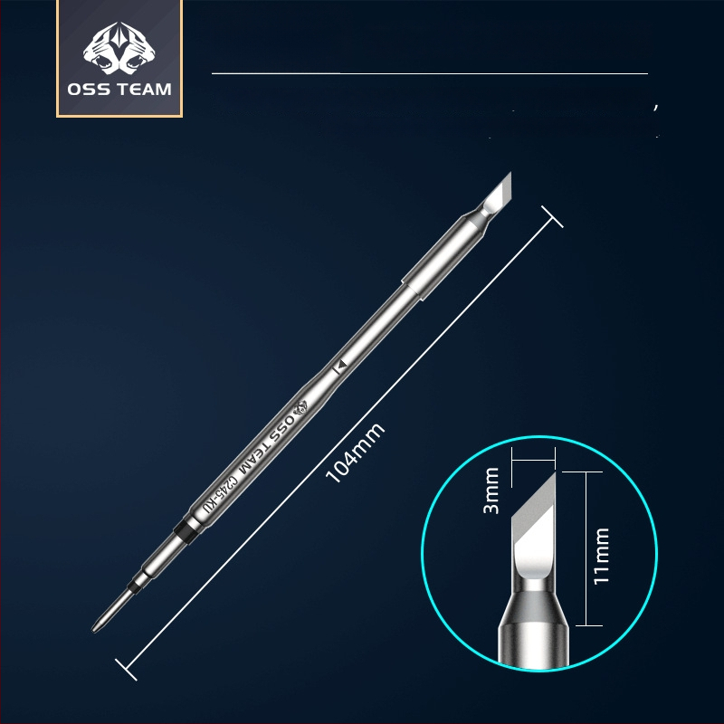 OSS TEAM C245 pastovios temperatūros litavimo stotis, universalus litavimo antgalis, integruota litavimo galvutė, tiesus ir kampinis antgalis