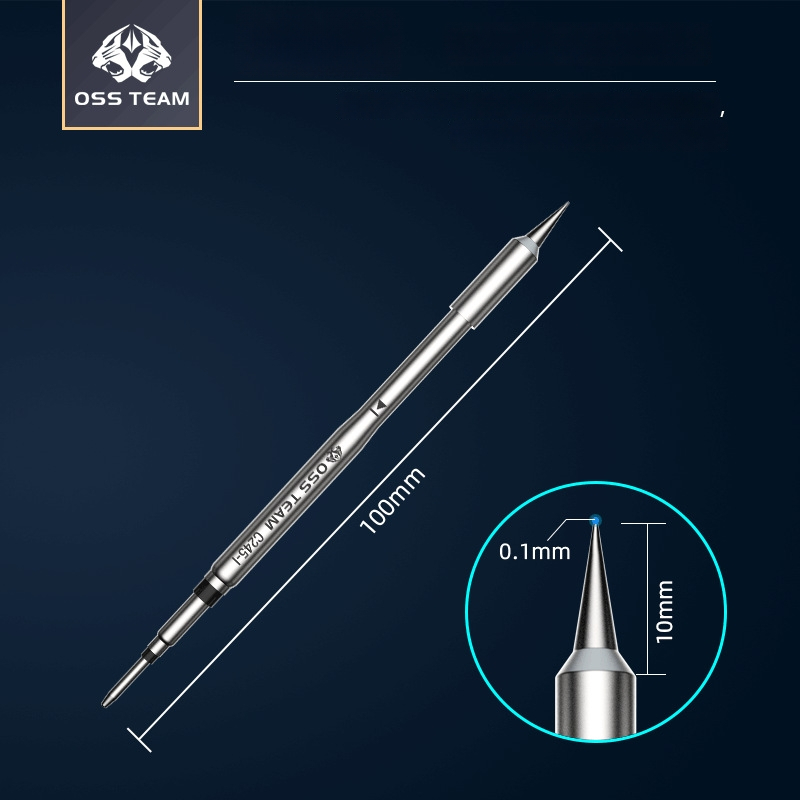 OSS TEAM C245 pastovios temperatūros litavimo stotis, universalus litavimo antgalis, integruota litavimo galvutė, tiesus ir kampinis antgalis