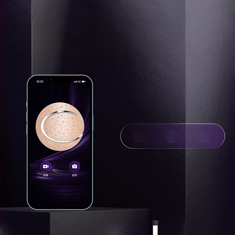 HD vizualus spuogų adatos elektrinis porų valiklis HWQ038 – porų valymas, CE RoHS FCC sertifikatai, pradėtas 2023 m., korpusas: elektroplakavimas su smėliavimu