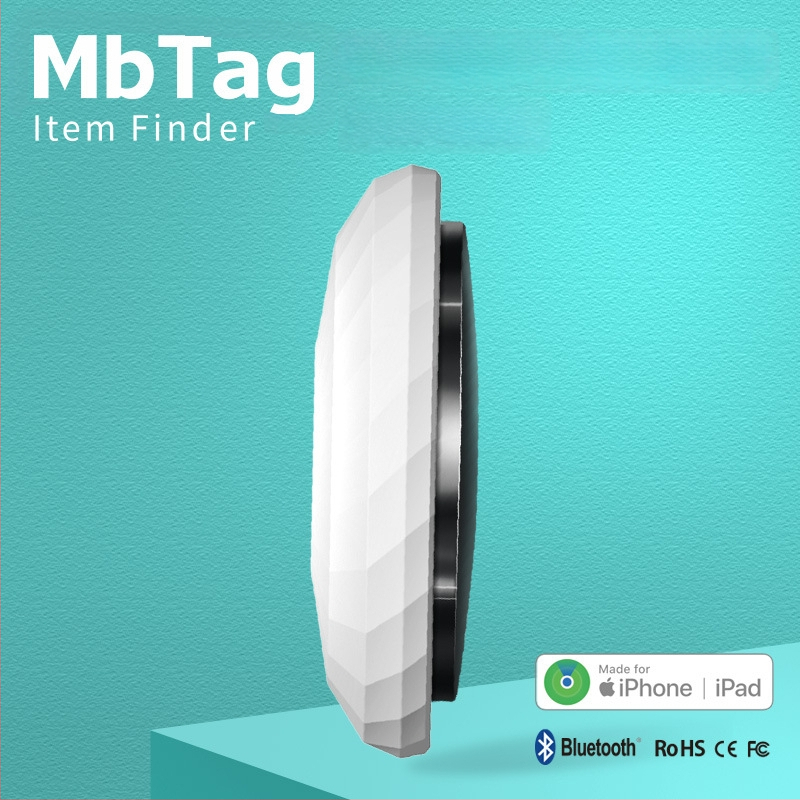 Mb-P18 Bluetooth tracker ir pasaulinis lokatorius skirtas iOS, baterijos veikimo laikas 1 metų, svoris 9 g