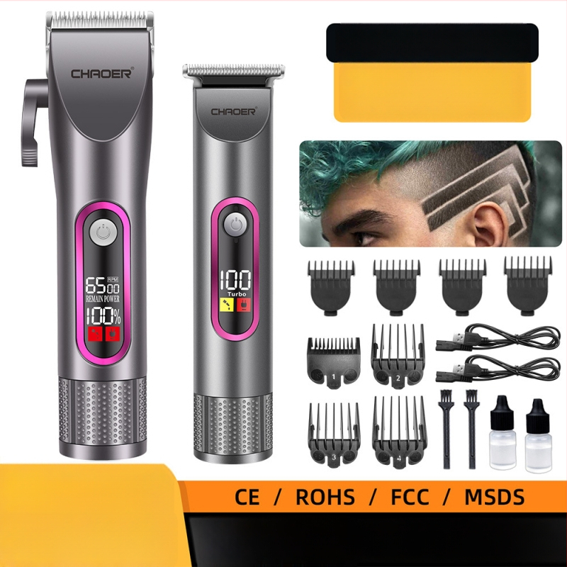Vyrų namų plaukų kirpimo mašinėlė — Įkraunamas/dvigubos maitinimo šaltinis, Įmontuota baterija 1200–2000 mAh, Darbo laikas 3–6 val., Nerūdijančio plieno peiliukai