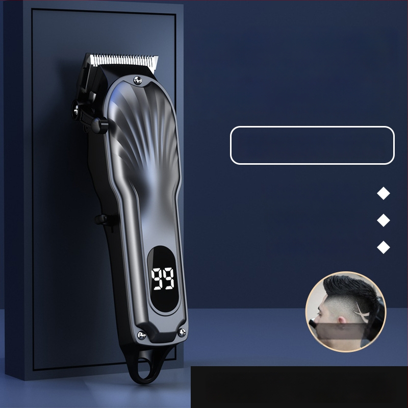 Profesionalus elektrinis plaukų kirpimo mašinė su keraminiu peiliu, be šepetėlių variklis, nuimama 1200–2000mAh baterija, nuimama plaunama pjovimo galvutė, atspari vandeniui