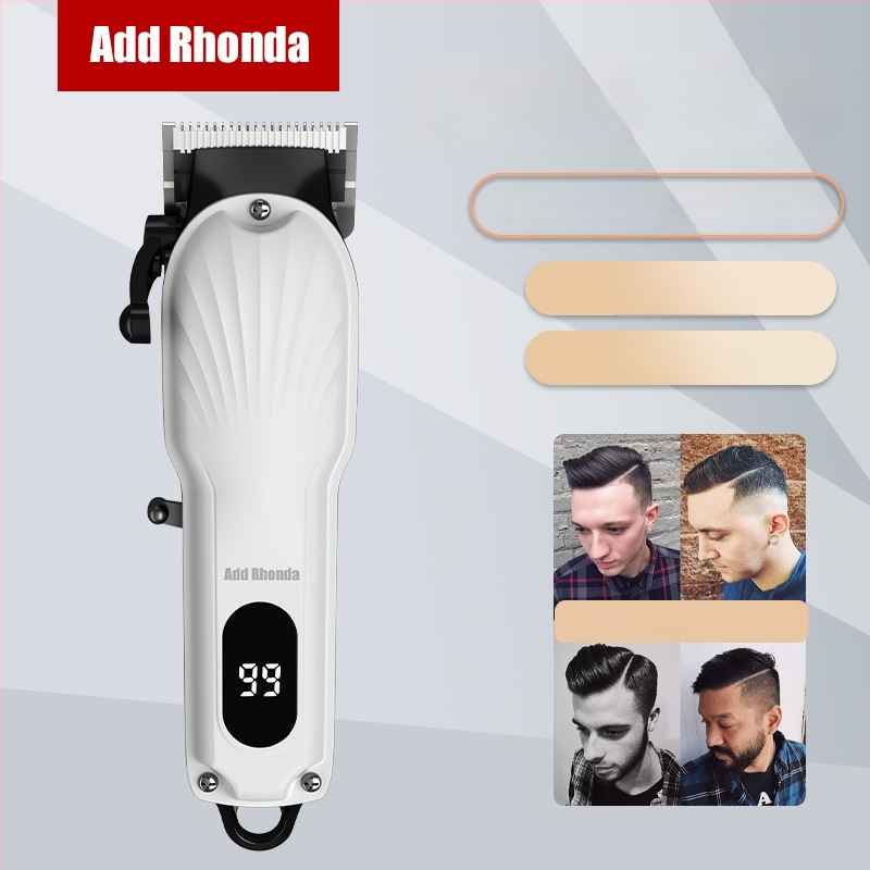 Profesionalus elektrinis plaukų kirpimo mašinė su keraminiu peiliu, be šepetėlių variklis, nuimama 1200–2000mAh baterija, nuimama plaunama pjovimo galvutė, atspari vandeniui