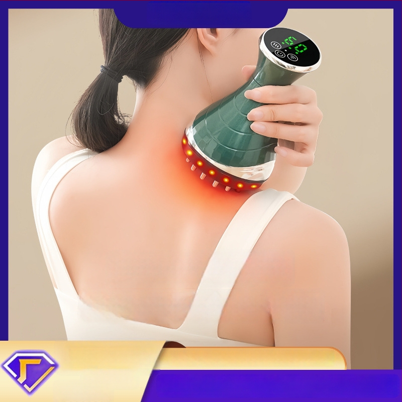 Elektriskā gua sha masāžas ierīce HH878 – 3 ātrumi, 1800mAh, ABS korpuss, temperatūra 35–65°C