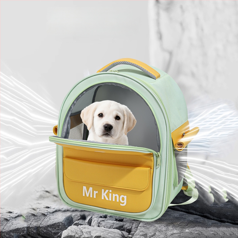 Kaķa mugursoma pastaigām, elpojoša un pārnēsājama; materiāls: zīds (900D) un PU; ietilpība vidēja; raksts krāsu saskaņots; cietība vidēja līdz mīksta.