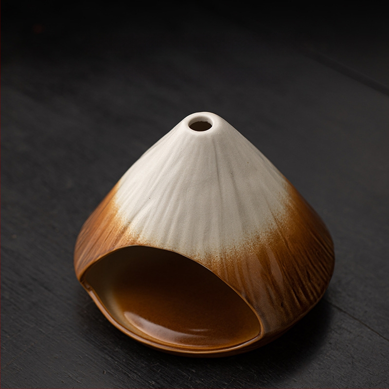 Keraminis smilkalų degiklis (Medžiaga: keramika; Technika: spalvotos glazūros; Stilius: japonų stilius; Prekės ženklas: Conley Ceramics)