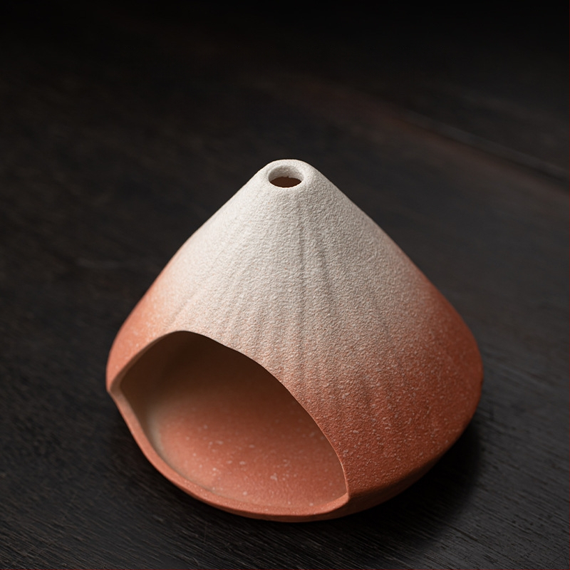 Keraminis smilkalų degiklis (Medžiaga: keramika; Technika: spalvotos glazūros; Stilius: japonų stilius; Prekės ženklas: Conley Ceramics)
