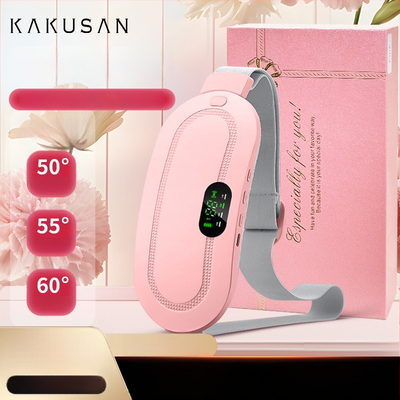 Vēdera masāžas ierīce ar vibrāciju un apkuri (modelis KKS-520; USB barošana; 50–60°C; 4 ātrumi; bezvadu attāluma vadība; IR terapija) jostasvietai, gurniem un kājām