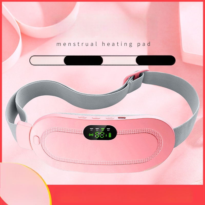 Vēdera masāžas ierīce ar vibrāciju un apkuri (modelis KKS-520; USB barošana; 50–60°C; 4 ātrumi; bezvadu attāluma vadība; IR terapija) jostasvietai, gurniem un kājām