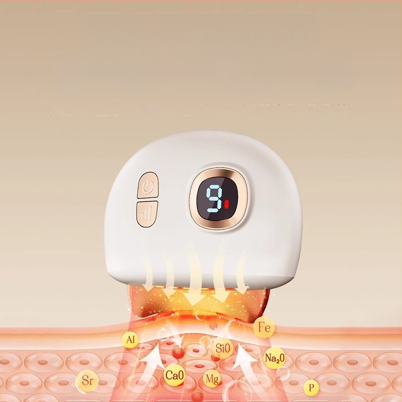 Uzlādējams elektriskais sejas masāžas ierīce ar 4 ātrumiem, ABS+ alumīnija korpuss, sejas masāža un apkures vibrācija