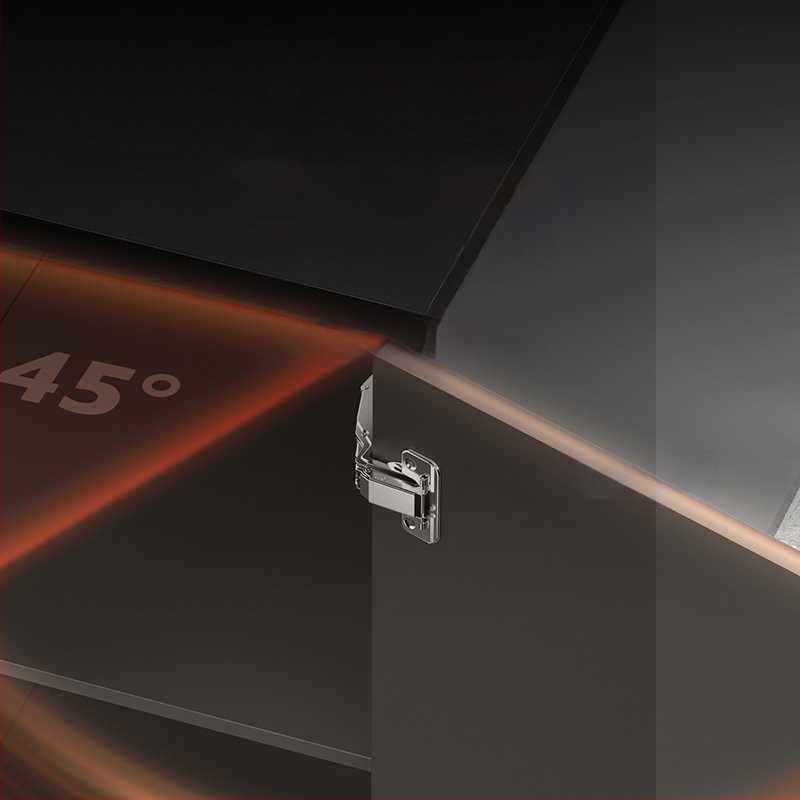 Hidraulinis spintos durelių amortizatorius, platus kampas 165°/180°, dviejų pakopų jėga, tylus veikimas, šaltai valcuotas plienas su vario pagrindu