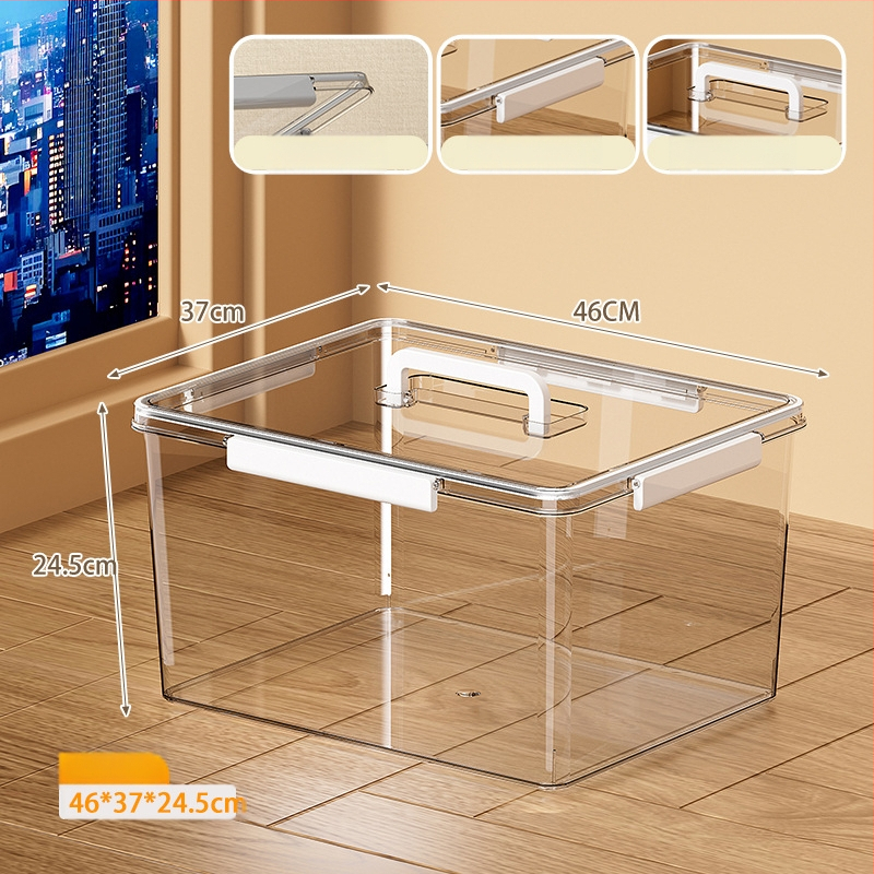 Skaidri laikymo dėžė svetainei, modelis 901, PET medžiaga, talpa 5–10 L, atspari vandeniui