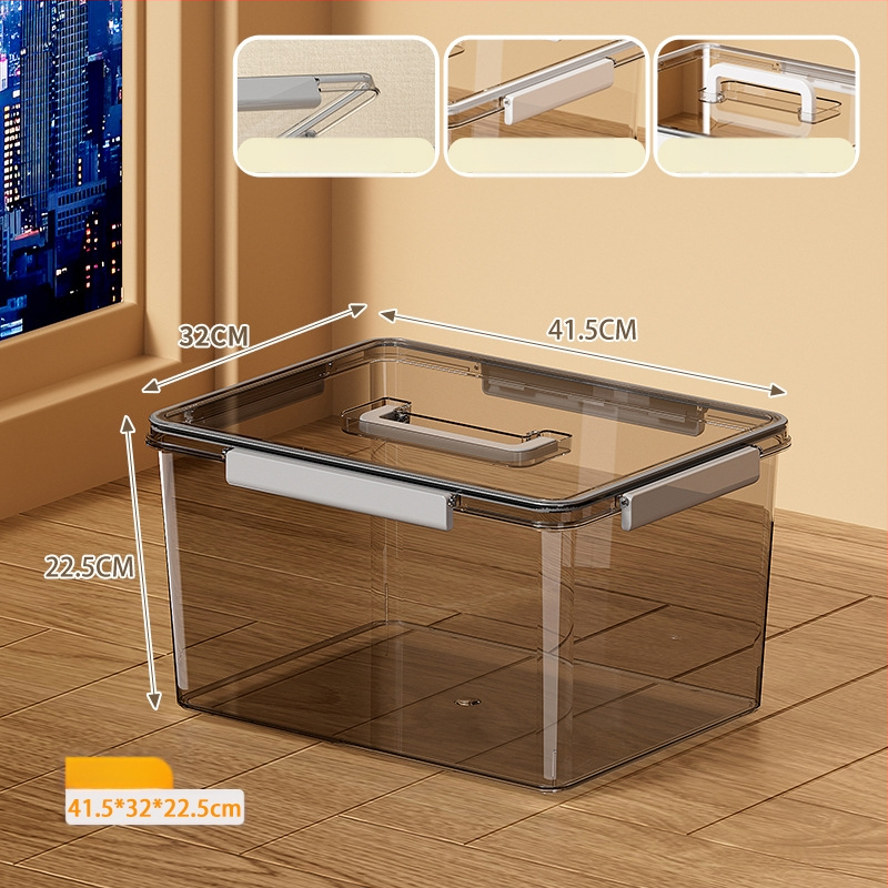 Skaidri laikymo dėžė svetainei, modelis 901, PET medžiaga, talpa 5–10 L, atspari vandeniui