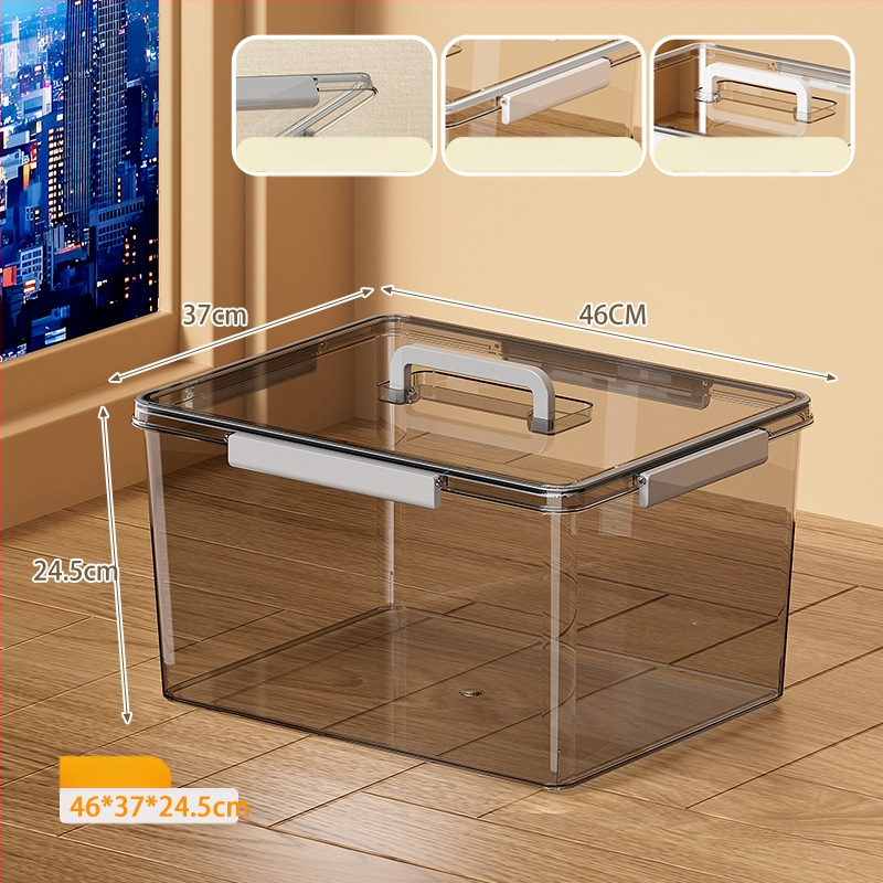 Skaidri laikymo dėžė svetainei, modelis 901, PET medžiaga, talpa 5–10 L, atspari vandeniui