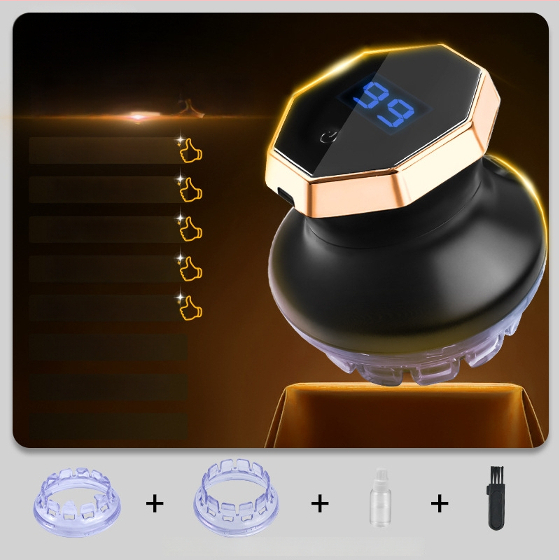 Namų UFO stiliaus automatinis savarankiškas galvos plaukų kirpimo įrankis, vyriškas daugiafunkcinis savarankiškas kirpimas, įmontuota baterija 300–500 mAh, veikimo laikas 0–1 h, šepetinis variklis, nerūdijančio plieno kirpimo galvutė, žemas triukšmas