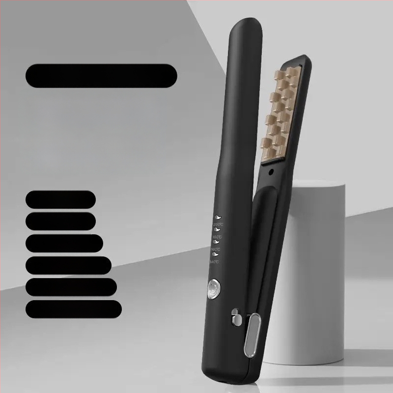 Mini juhtmevaba juukseid sirgendav ja lokitang, turmaliin-keramistsed kuumutusplaadid (plaatide Ø 16–20 mm; 22W; 5V; juhtmevaba laadimine)