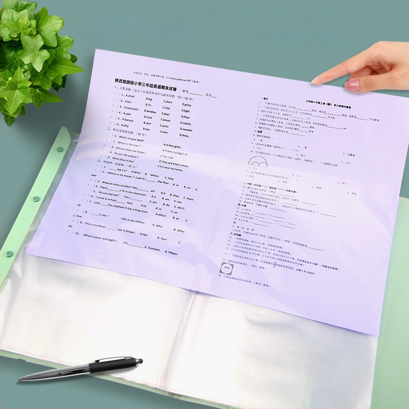 Hua Jie testinių lapų dėklas – plastmasė, spausdintas logotipas, modelis Test Paper Book