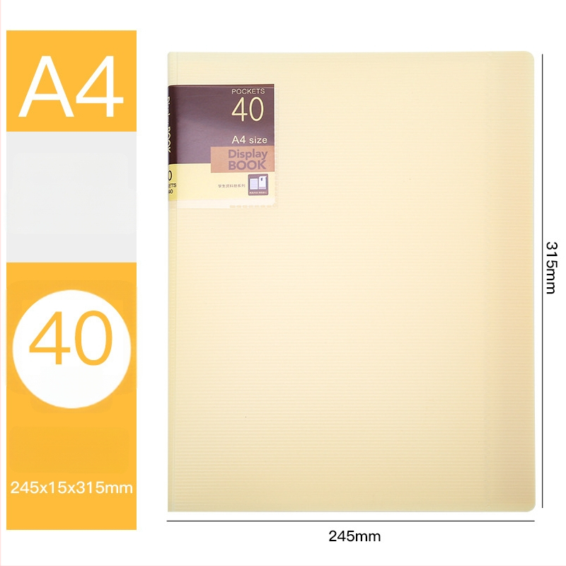 Plastikinė 40 puslapių studentų byla XS40 modelis, Hua Jie prekės ženklas, storis 20