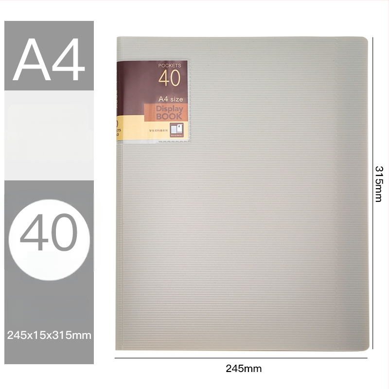 Plastikinė 40 puslapių studentų byla XS40 modelis, Hua Jie prekės ženklas, storis 20