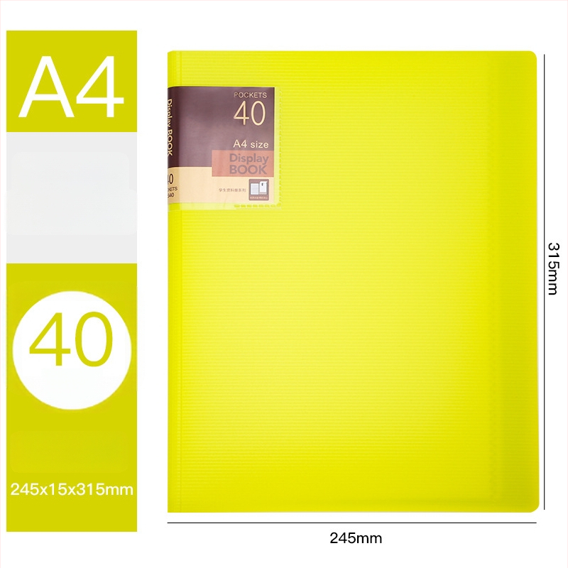 Plastikinė 40 puslapių studentų byla XS40 modelis, Hua Jie prekės ženklas, storis 20
