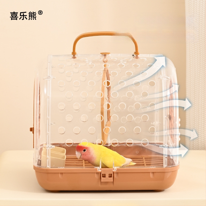 Nešiojamas papūgos išvykos narvas su transporto krepšiu, Prekės ženklas Happy Parrot, Medžiaga: Kitas, Kilmė: Šandongas, Importuota: Ne
