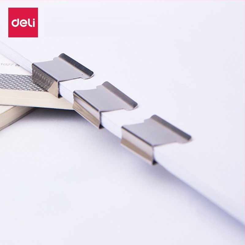 Deli 8592 metallist klips piletitele, 50 tk pakendis