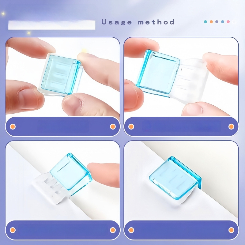 Qiwang plastikust nurgiklipp – anti-roll paberi klips dokumentidele