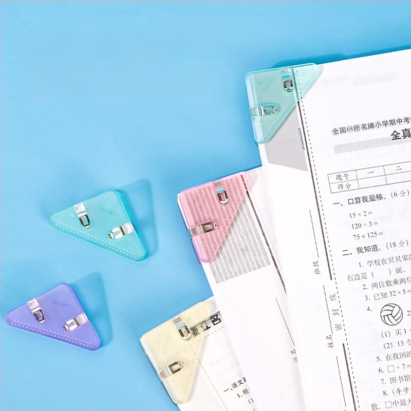 Nurgaklamber QJ8530 – kolmnurkne klipp dokumentidele, plastik, Deli