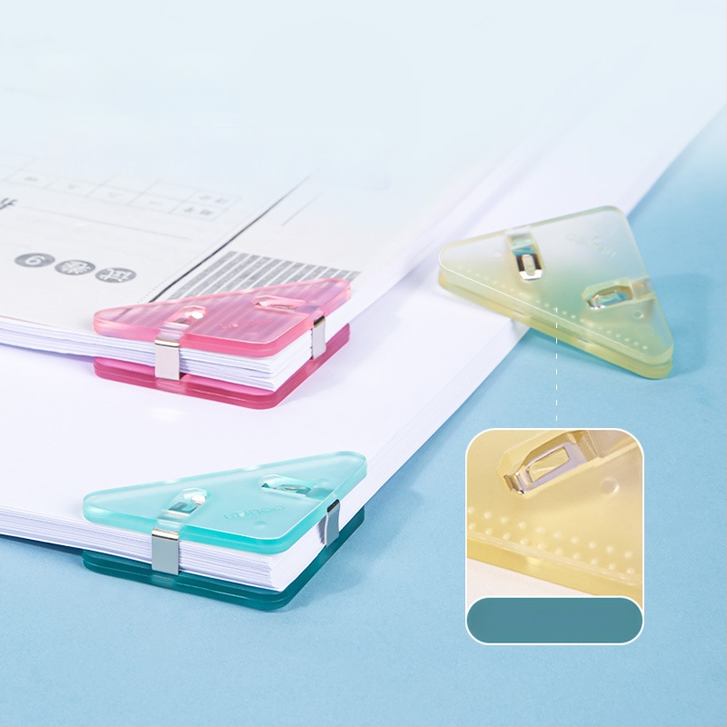 Nurgaklamber QJ8530 – kolmnurkne klipp dokumentidele, plastik, Deli