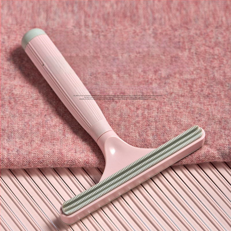 Augintinių plaukų šalinimo įrankis (dvipusis, rankinis, išlenkta šukė, ABS+TPR) ilgaplaukėms katėms