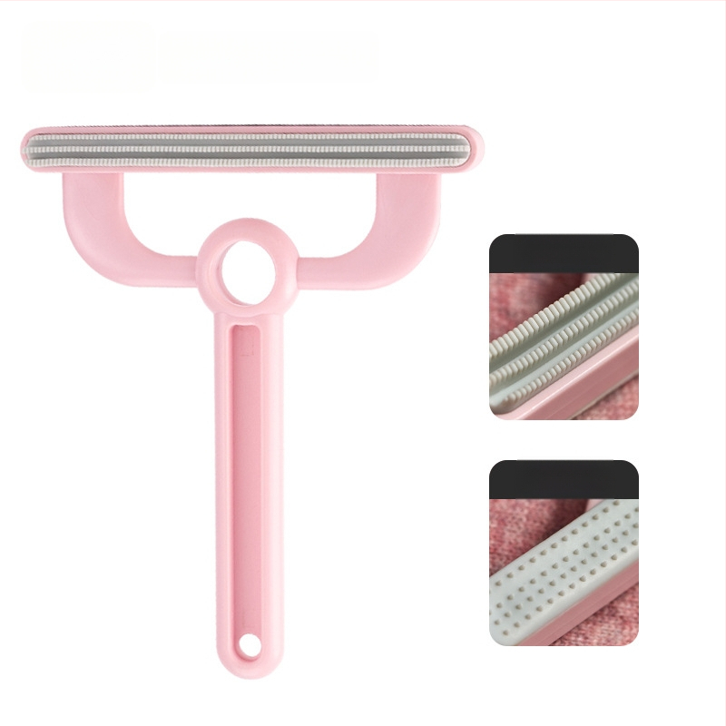 Augintinių plaukų šalinimo įrankis (dvipusis, rankinis, išlenkta šukė, ABS+TPR) ilgaplaukėms katėms