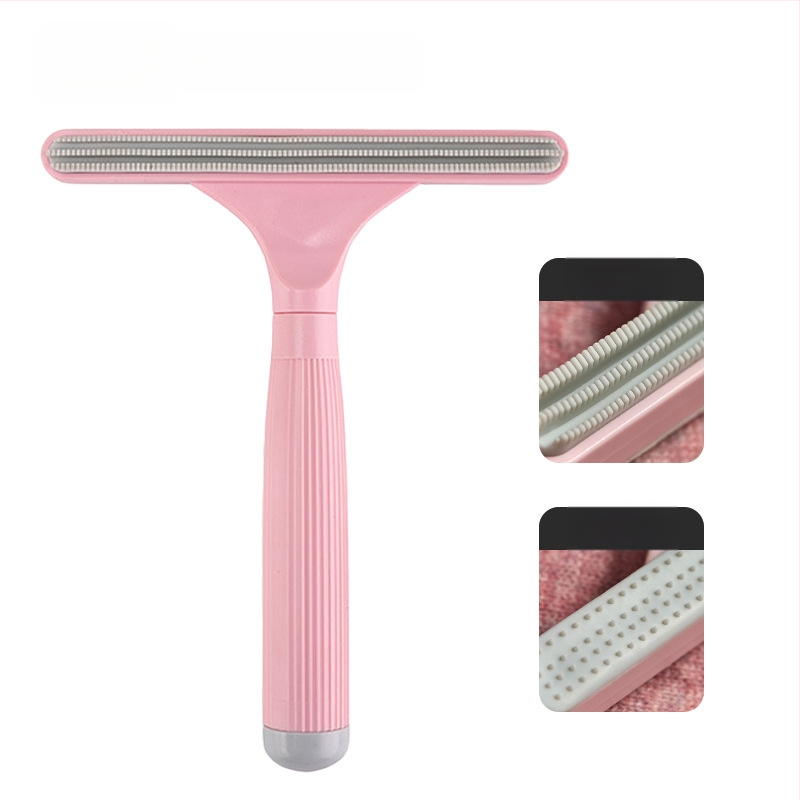 Augintinių plaukų šalinimo įrankis (dvipusis, rankinis, išlenkta šukė, ABS+TPR) ilgaplaukėms katėms