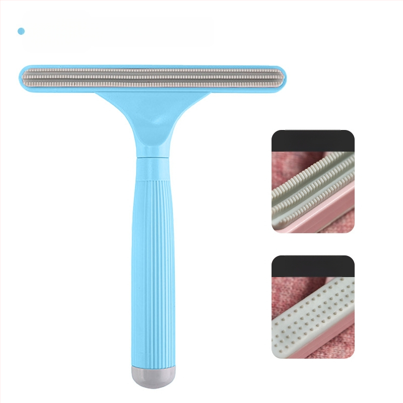 Augintinių plaukų šalinimo įrankis (dvipusis, rankinis, išlenkta šukė, ABS+TPR) ilgaplaukėms katėms