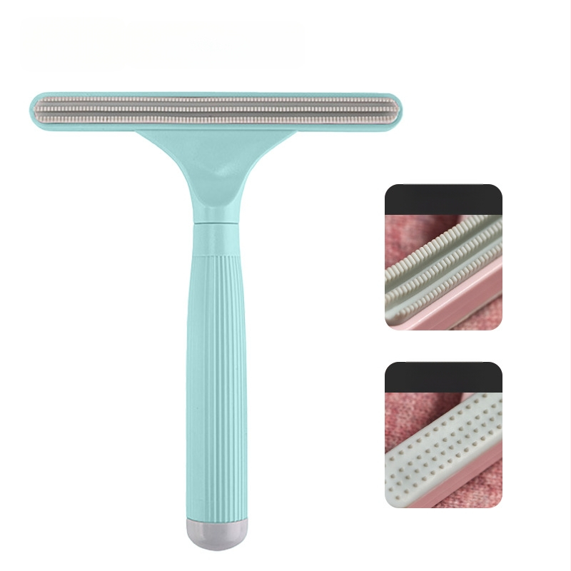 Augintinių plaukų šalinimo įrankis (dvipusis, rankinis, išlenkta šukė, ABS+TPR) ilgaplaukėms katėms