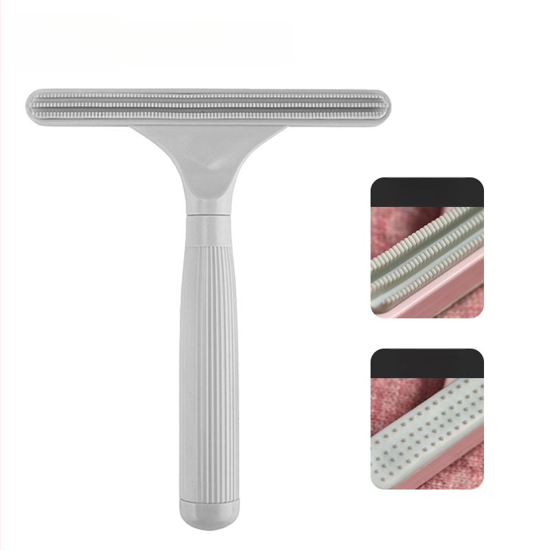 Augintinių plaukų šalinimo įrankis (dvipusis, rankinis, išlenkta šukė, ABS+TPR) ilgaplaukėms katėms