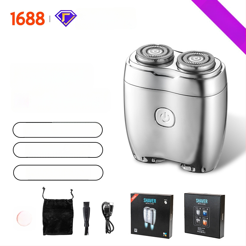 Elektrinis skustuvas su pasukama galvute, dvi peilių galvutės, plūduriuojanti galvutė, viso kūno plovimui, įmontuota 500–800 mAh baterija, 80 min veikimo