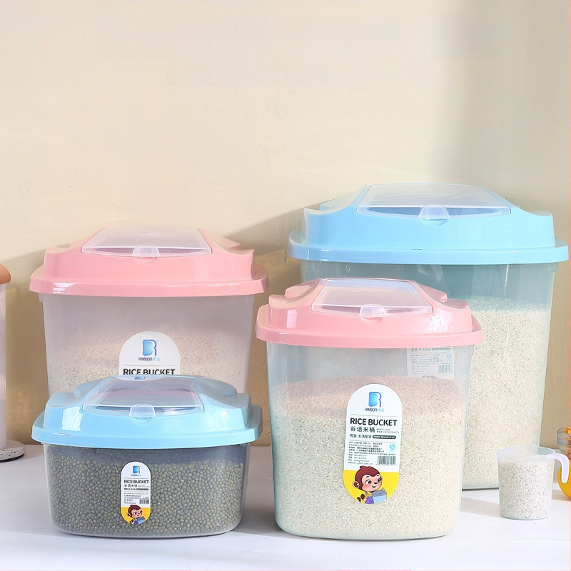 Skaidri PP plastiko ryžių laikymo dėžė, atspari drėgmei ir kenkėjams