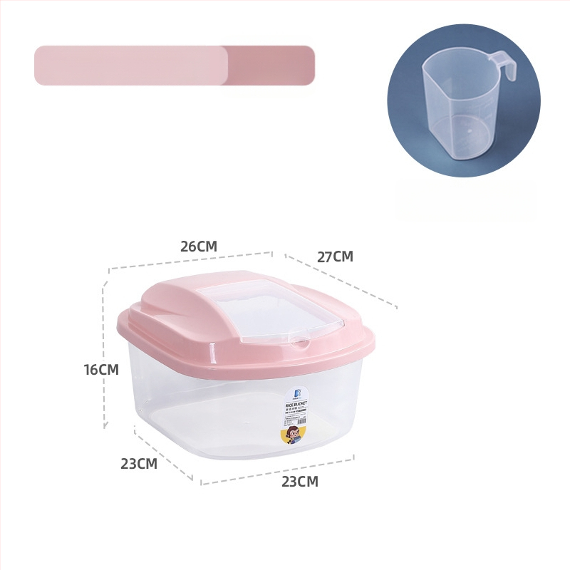 Skaidri PP plastiko ryžių laikymo dėžė, atspari drėgmei ir kenkėjams
