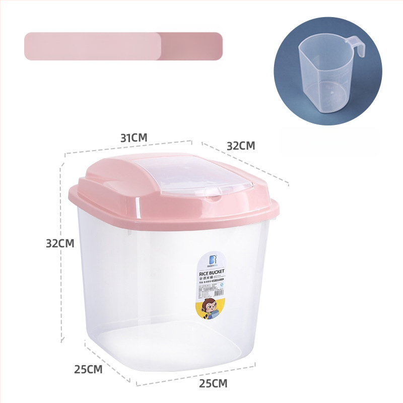 Skaidri PP plastiko ryžių laikymo dėžė, atspari drėgmei ir kenkėjams