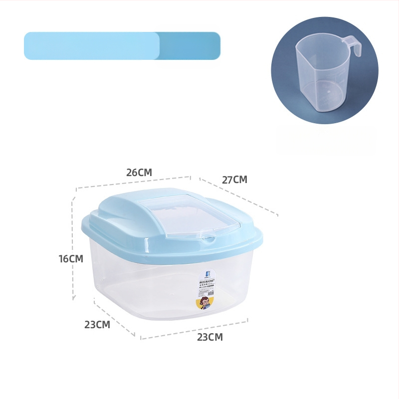 Skaidri PP plastiko ryžių laikymo dėžė, atspari drėgmei ir kenkėjams
