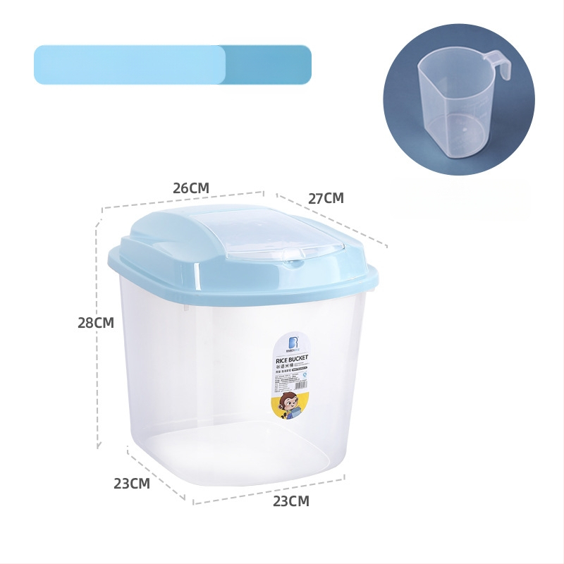 Skaidri PP plastiko ryžių laikymo dėžė, atspari drėgmei ir kenkėjams