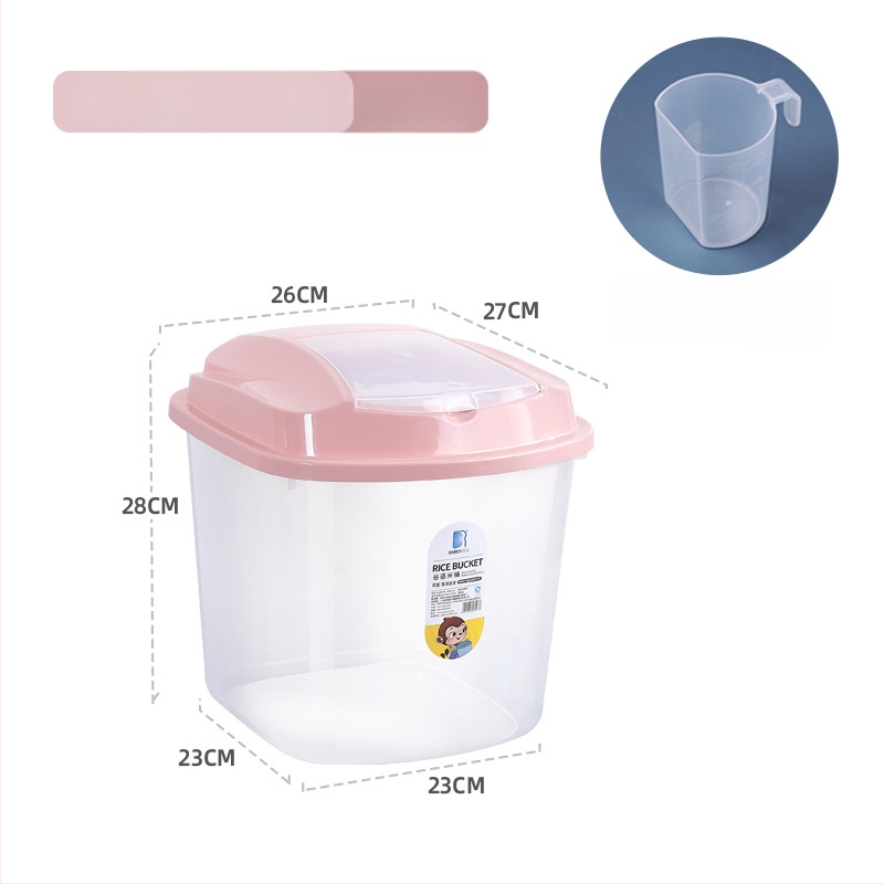 Skaidri PP plastiko ryžių laikymo dėžė, atspari drėgmei ir kenkėjams