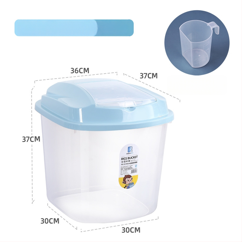Skaidri PP plastiko ryžių laikymo dėžė, atspari drėgmei ir kenkėjams