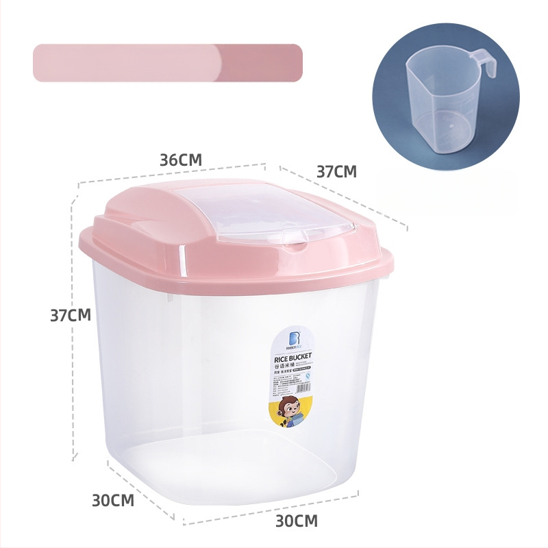 Skaidri PP plastiko ryžių laikymo dėžė, atspari drėgmei ir kenkėjams
