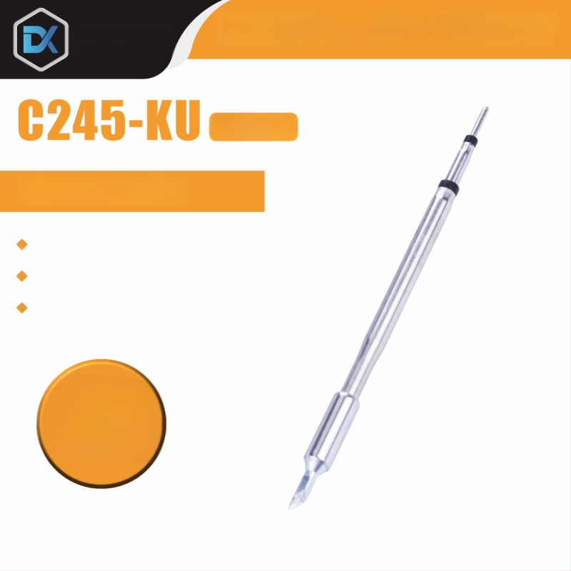 C245 litavimo galva su integruota šildymo šerdimi, gryno vario antgalis, K Blade serija - KU, KF, K8, priedas litavimo stotyje