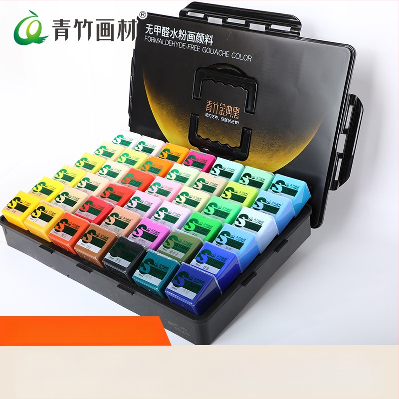 Gouášový farbový set na maľovanie, Green Bamboo, 80 ml, v krabičke, určené pre gouáš