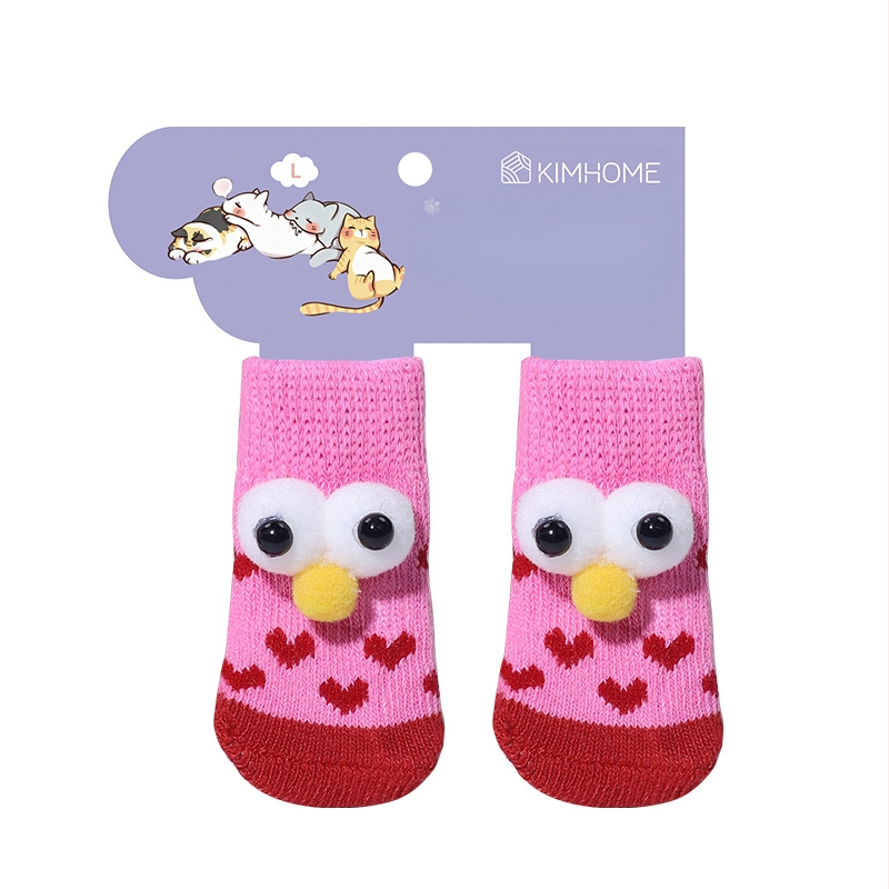 Šunų kojinės ir letenų apsaugos, neslystančios vidaus ir lauko naudojimui, megztas warp mezgimas, jacquard audinys, poliesteris